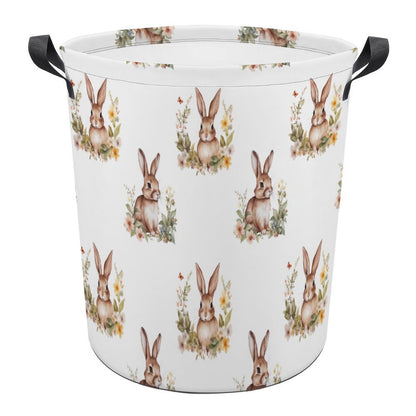 Collapsible Laundry Hamper- Elegant Easter Bunnies