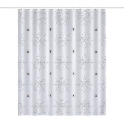 Lightweight Shower Curtain- Watercolor Spider Webs