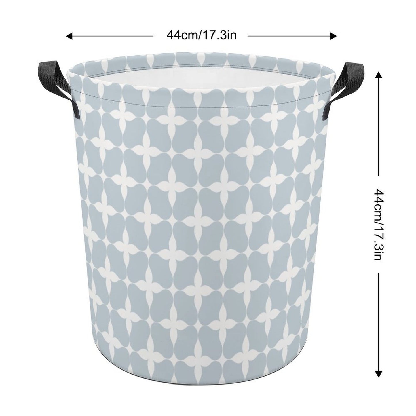 Collapsible Laundry Hamper- Blue Cream Boho