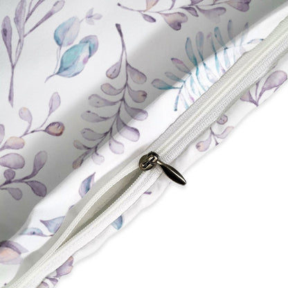 Elegant Lavendar Floral 3-Piece Bedding Set-90"x90" Full, Queen Reversible Floral Duvet Set