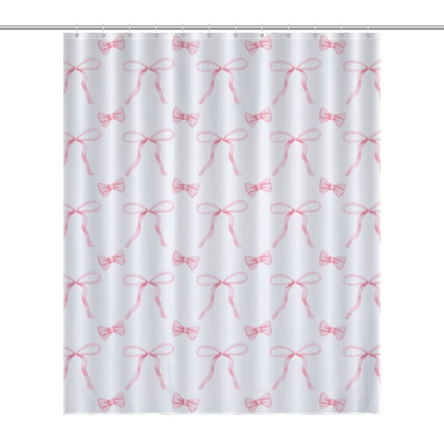 Lightweight Shower Curtain- Coquette Pink Bows