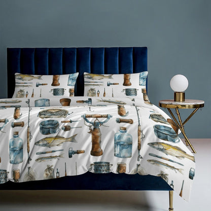 3-Piece Bedding Set-86"×70"/ 218×177cm (Dual-sidede Printing)