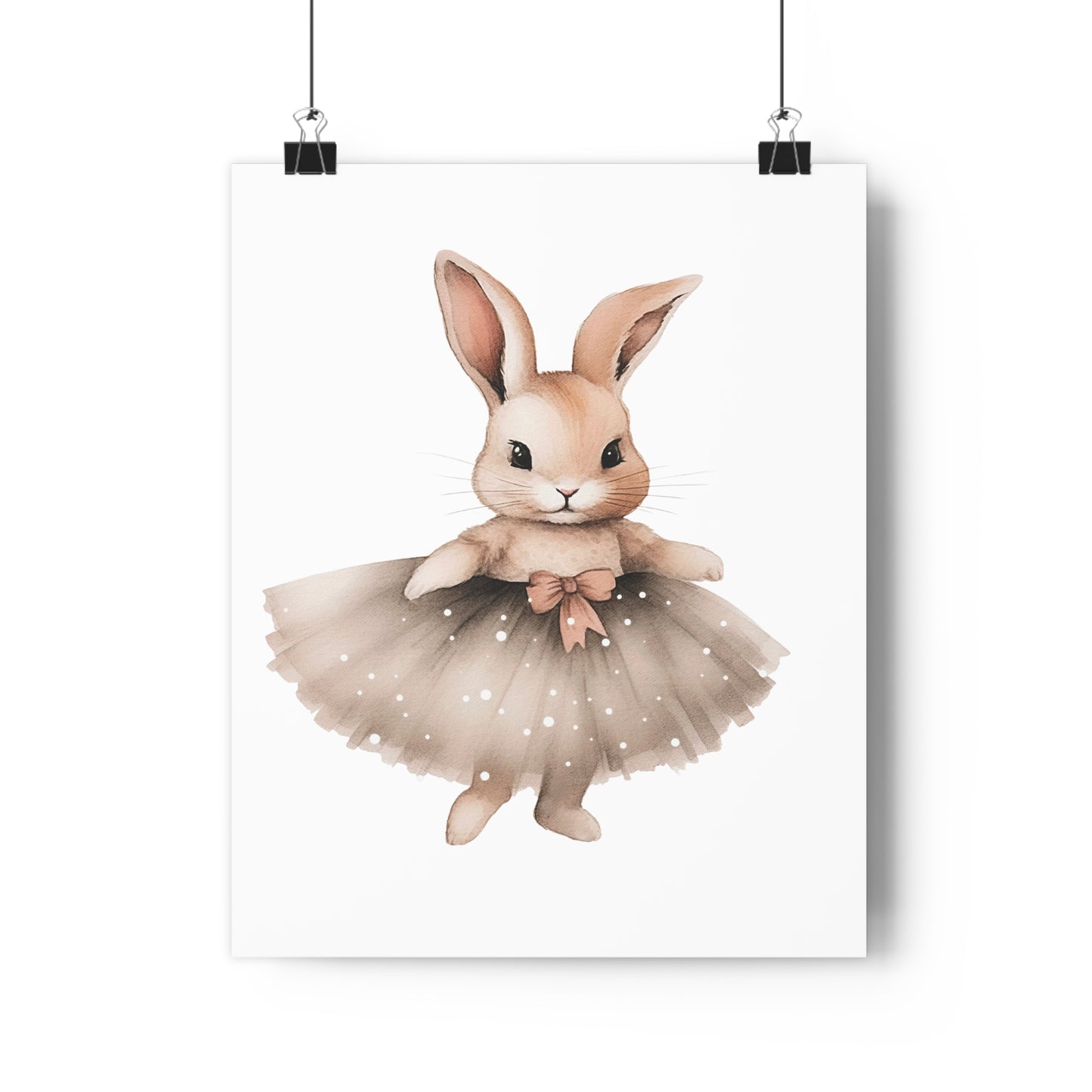 Giclée Art Print Watercolor Ballerina Bunnies