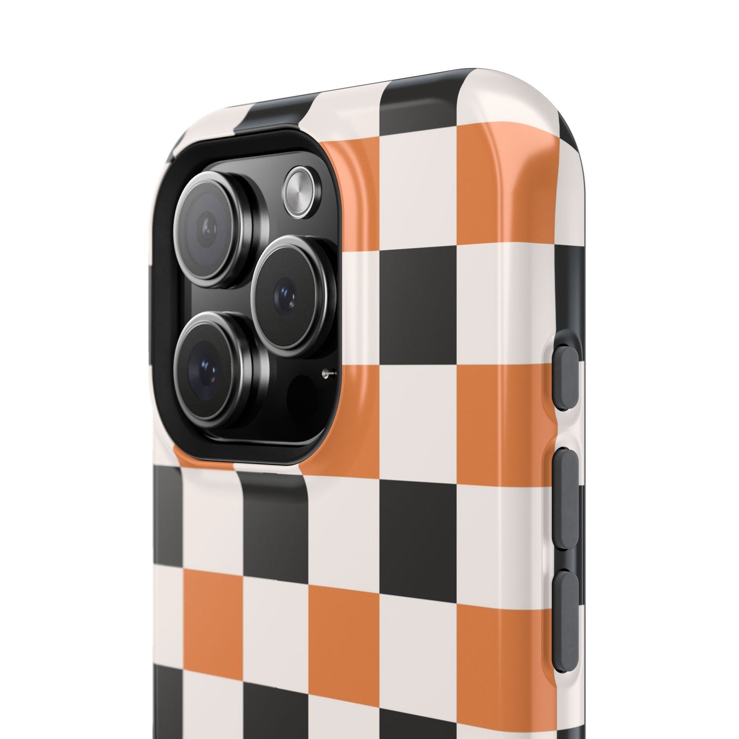 Trendy Halloween Checkerboard Phone Case | Impact-Resistant, iPhone, Samsung