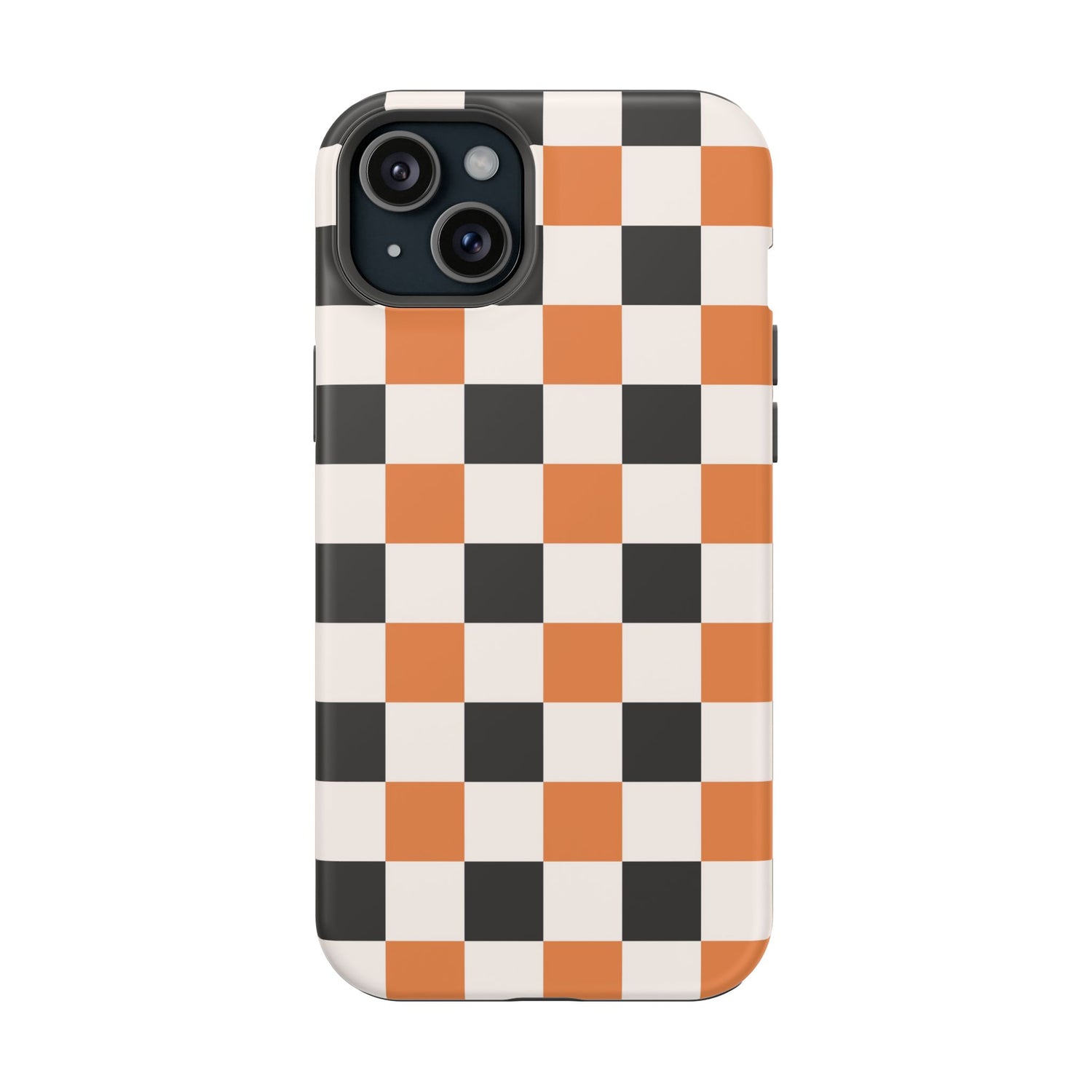 Trendy Halloween Checkerboard Phone Case | Impact-Resistant, iPhone, Samsung