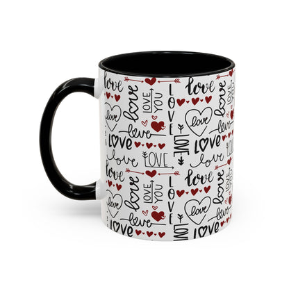 Accent Coffee Mug (11, 15oz)- Valentine Love