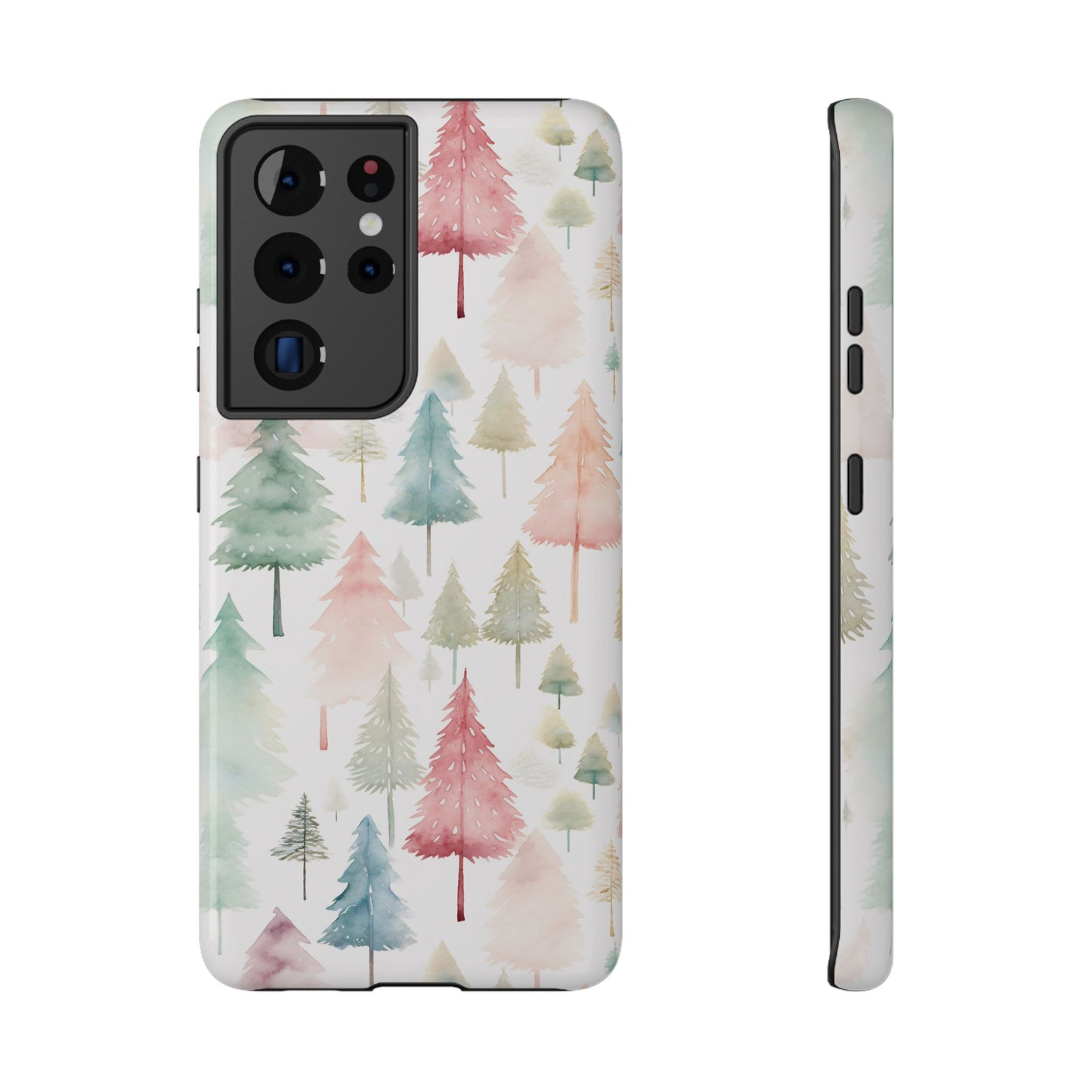 Watercolor Christmas Trees Impact-Resistant Phone Case