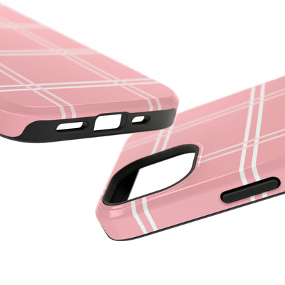 Impact-Resistant Phone Case -Girly Plaid