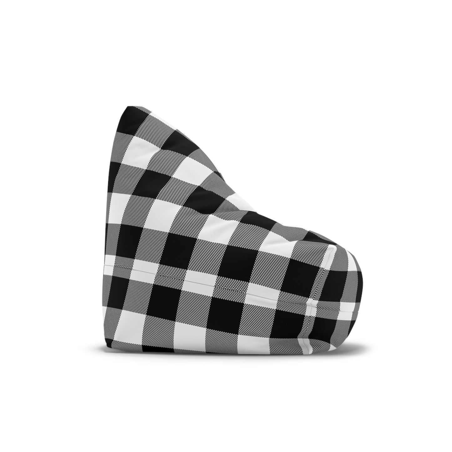 Black and White Buffalo Plaid Bean Bag Chair Cover