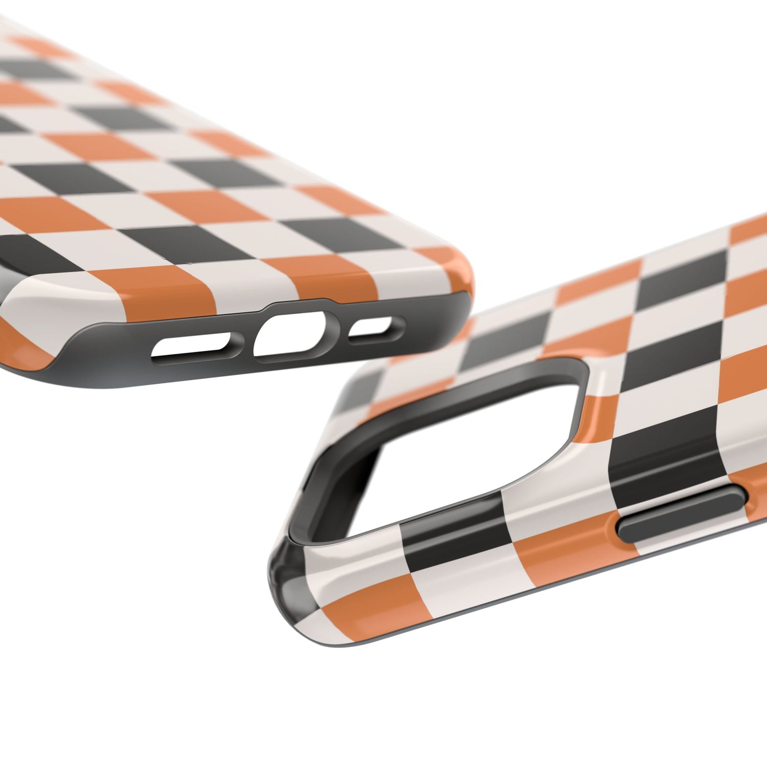 Trendy Halloween Checkerboard Phone Case | Impact-Resistant, iPhone, Samsung