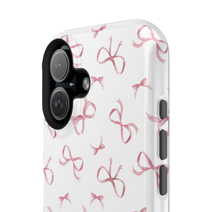 Impact-Resistant Phone Case - Coquette Bows Pink