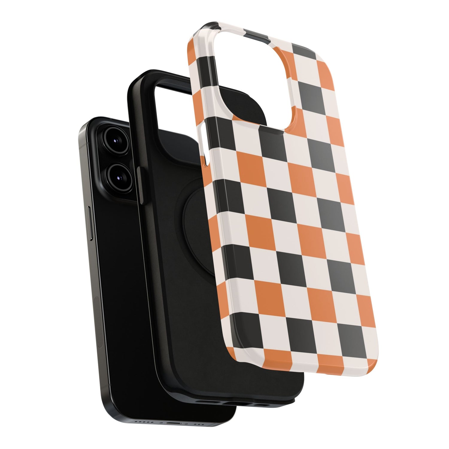 Trendy Halloween Checkerboard Phone Case | Impact-Resistant, iPhone, Samsung