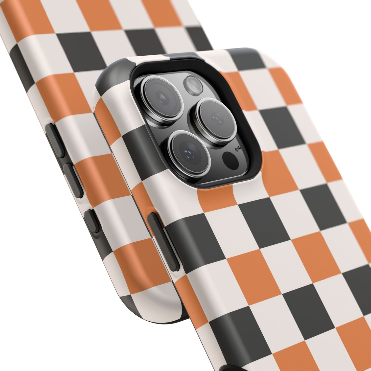 Trendy Halloween Checkerboard Phone Case | Impact-Resistant, iPhone, Samsung