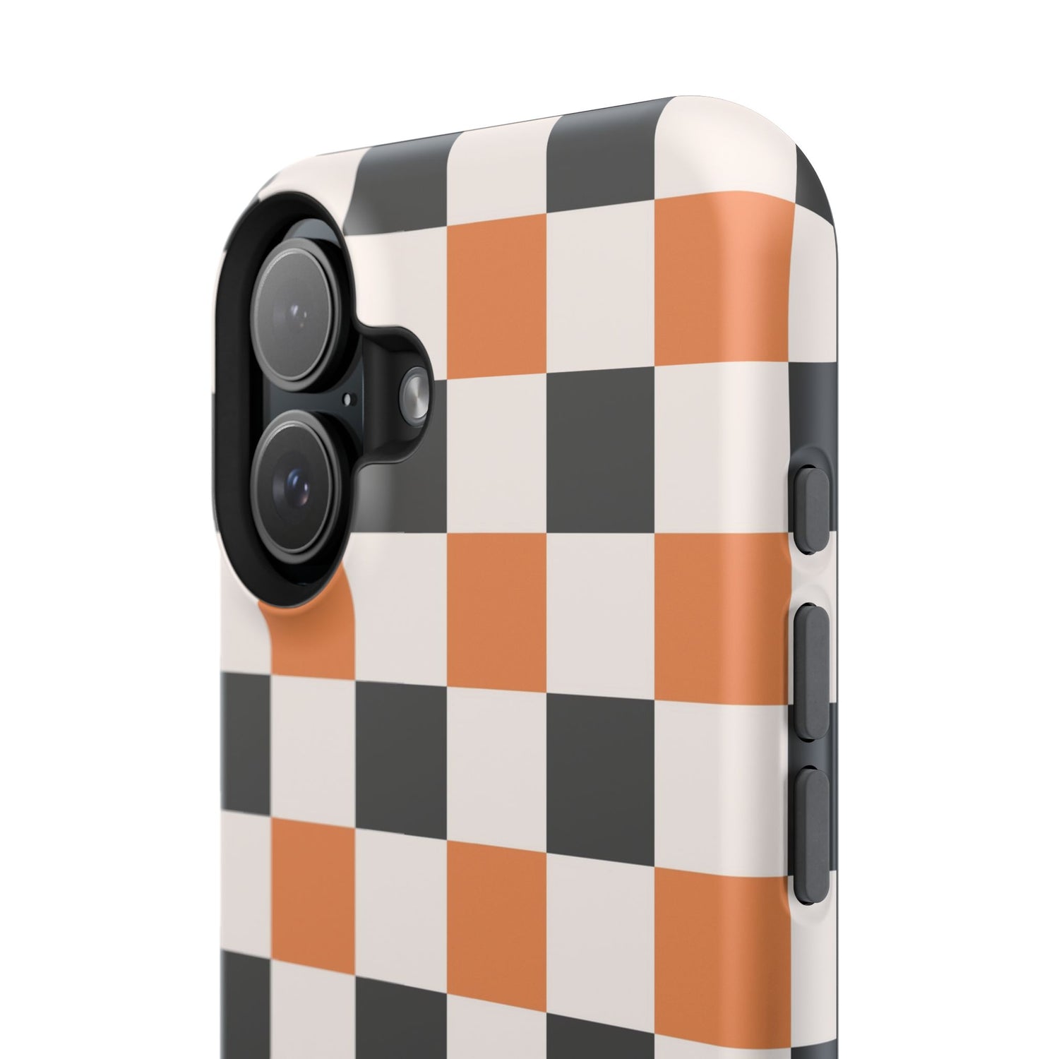 Trendy Halloween Checkerboard Phone Case | Impact-Resistant, iPhone, Samsung