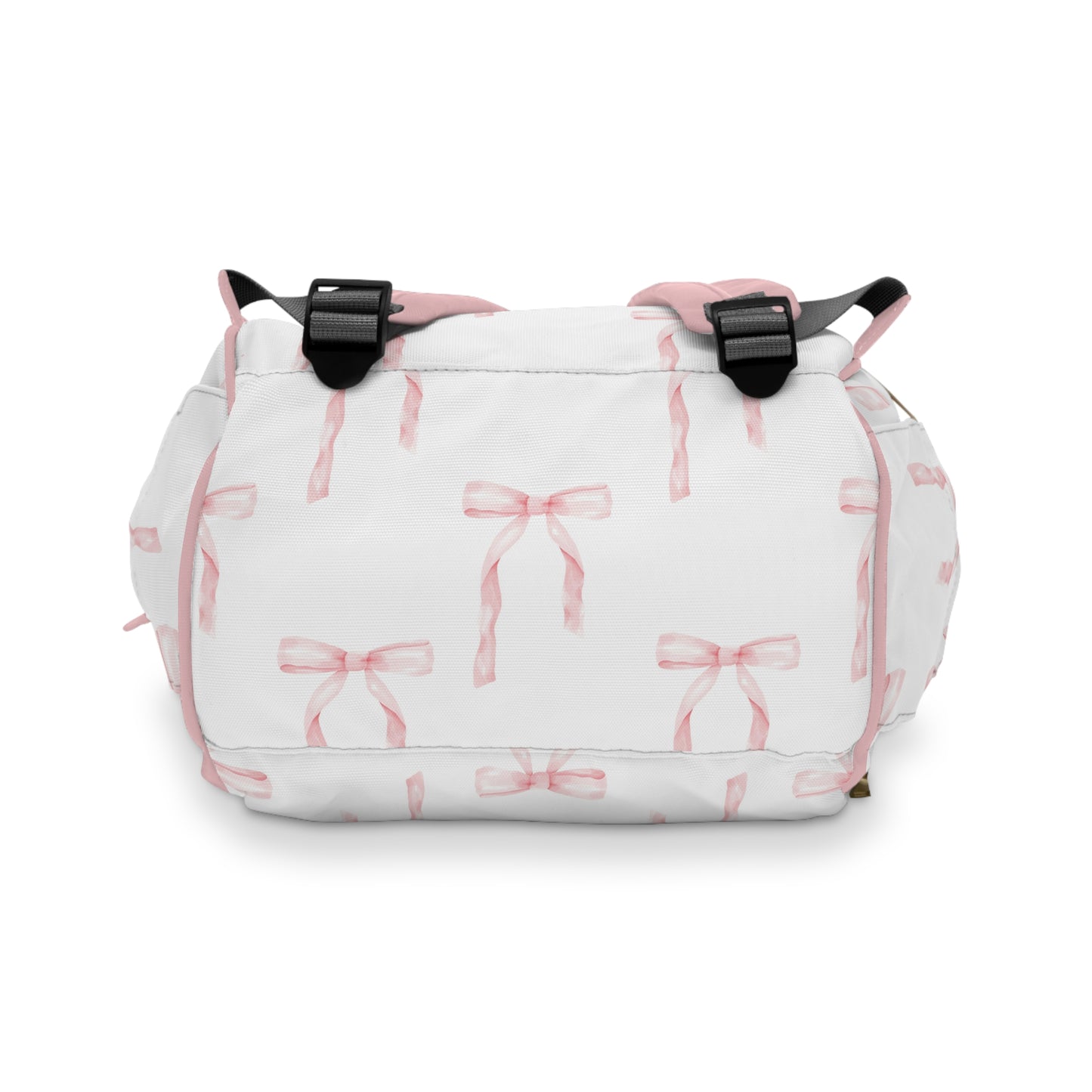 Watercolor Coquette Pink Bows Multifunctional Diaper Backpack