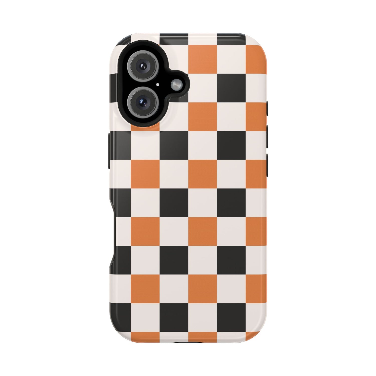 Trendy Halloween Checkerboard Phone Case | Impact-Resistant, iPhone, Samsung