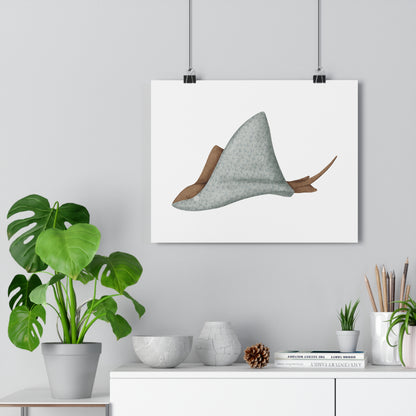 Giclée Art Print Watercolor Memories of Dreams Blue Stingray