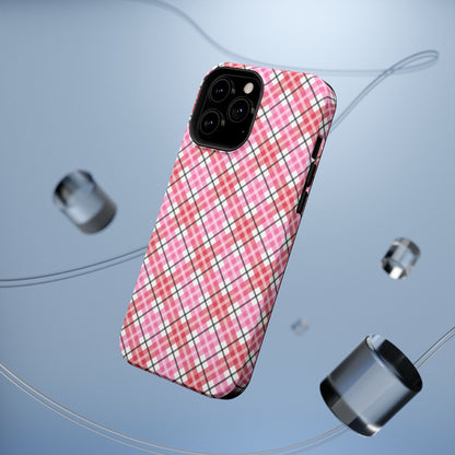 Impact-Resistant Phone Case - Valentine Plaid