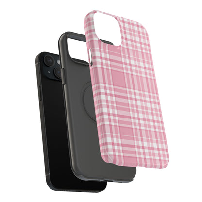 Impact-Resistant Phone Case - Easter Plaid Pink