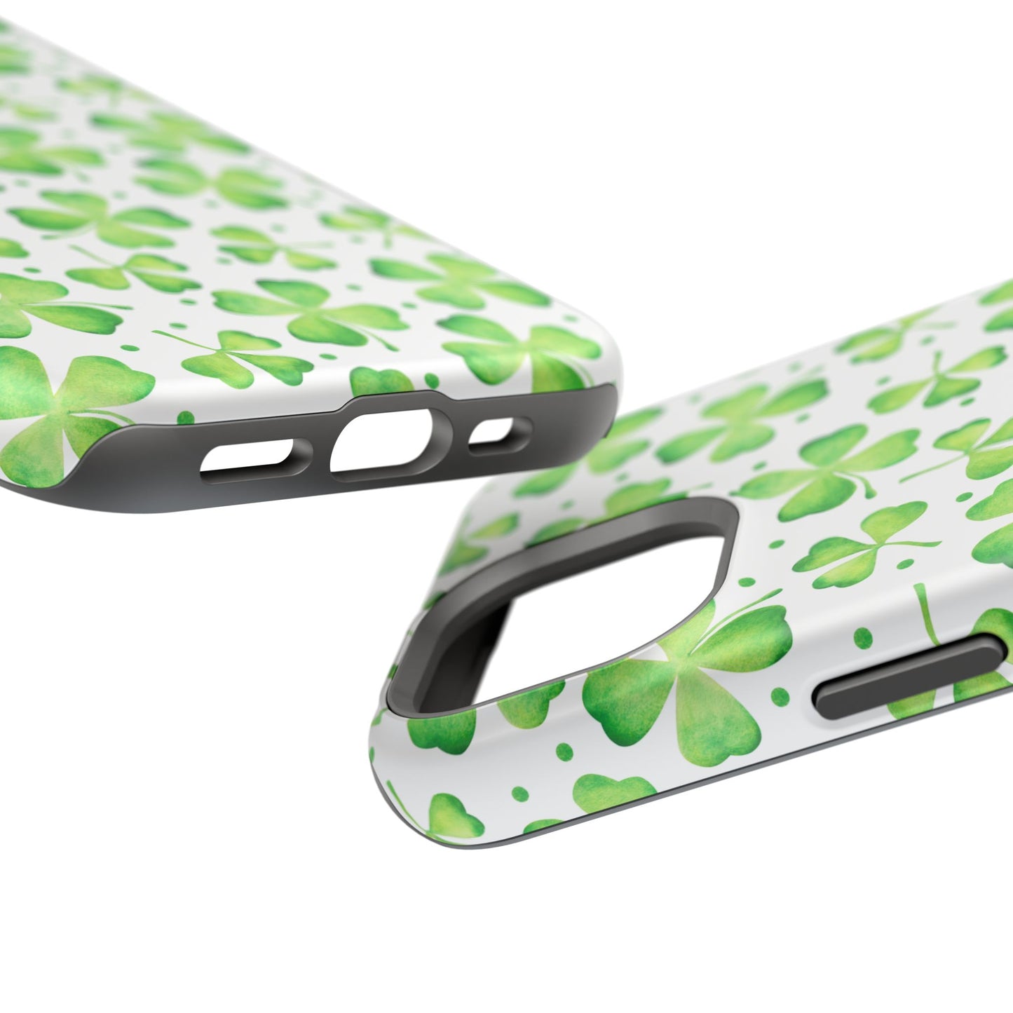 Impact-Resistant Phone Case- Watercolor Clovers