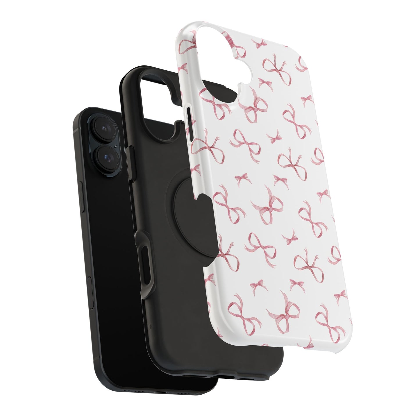 Impact-Resistant Phone Case - Coquette Bows Pink