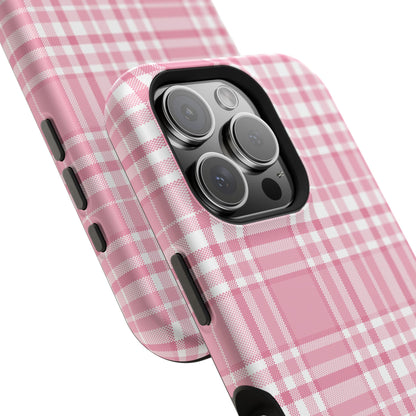 Impact-Resistant Phone Case - Easter Plaid Pink