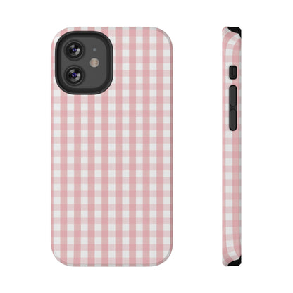 Impact-Resistant Cases -Pink Gingham