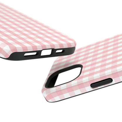 Impact-Resistant Cases -Pink Gingham