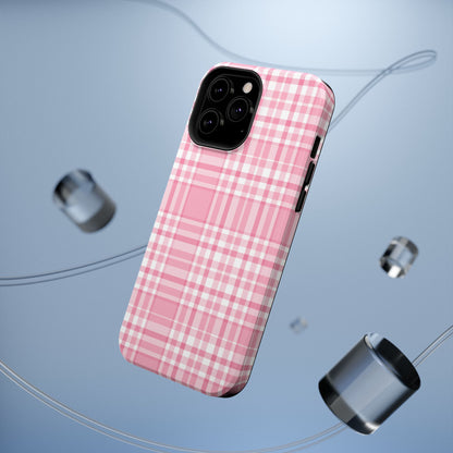 Impact-Resistant Phone Case - Easter Plaid Pink