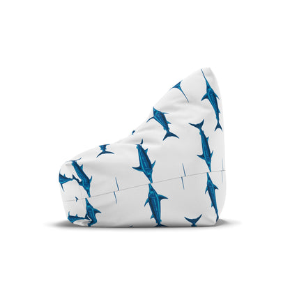 Preppy Blue Sword Fish Bean Bag Chair Cover