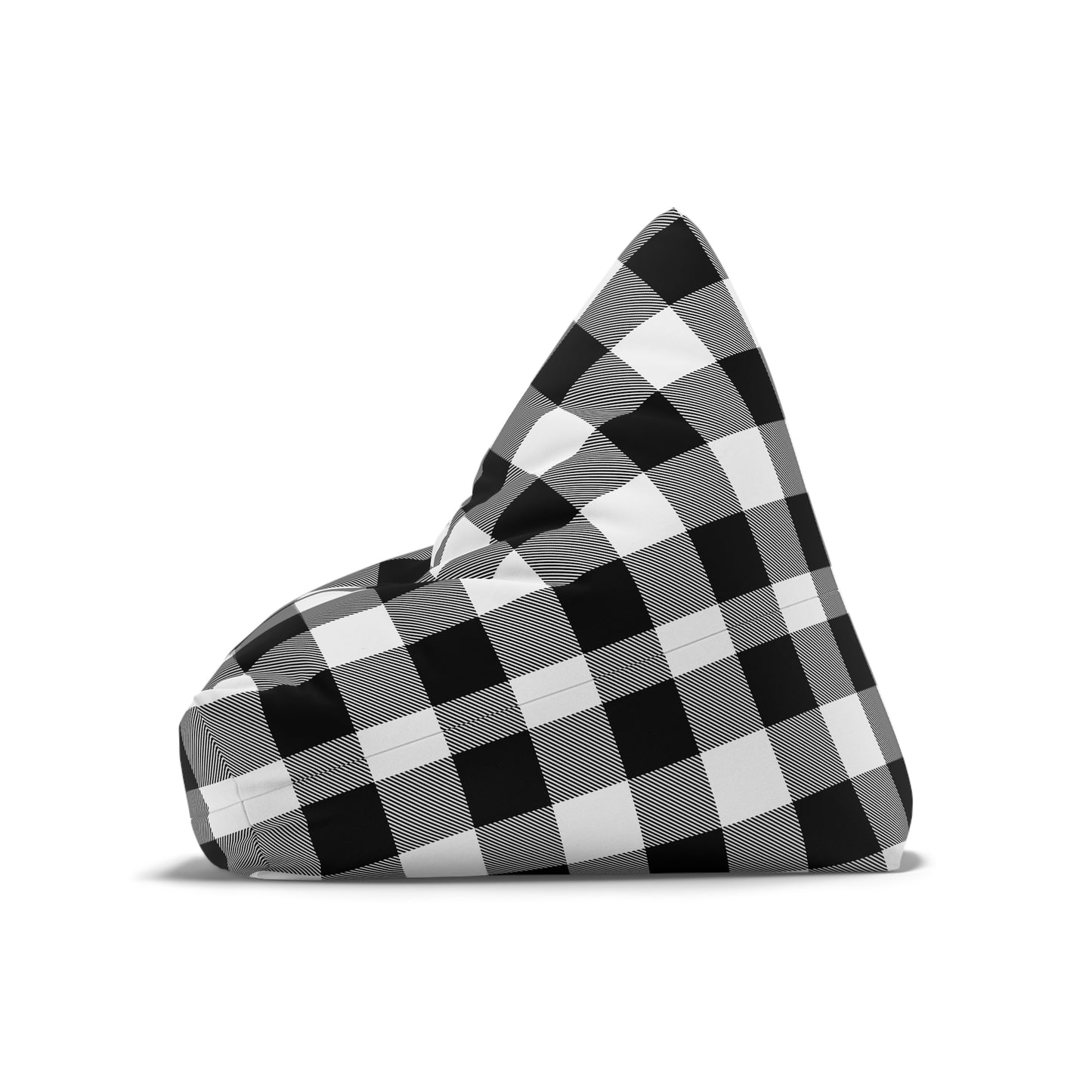 Black and White Buffalo Plaid Bean Bag Chair Cover