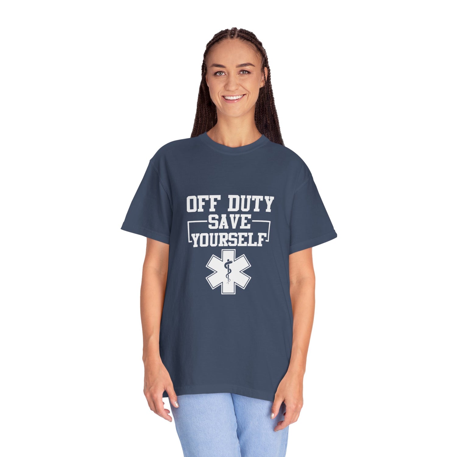 Unisex Off Duty T-Shirt, EMS Gift, First Responder Tee, Paramedic Humor Shirt, Casual Wear, Emergency Services Apparel