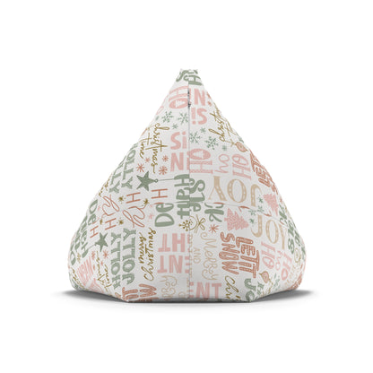 Christmas Phrases Bean Bag Chair Cover