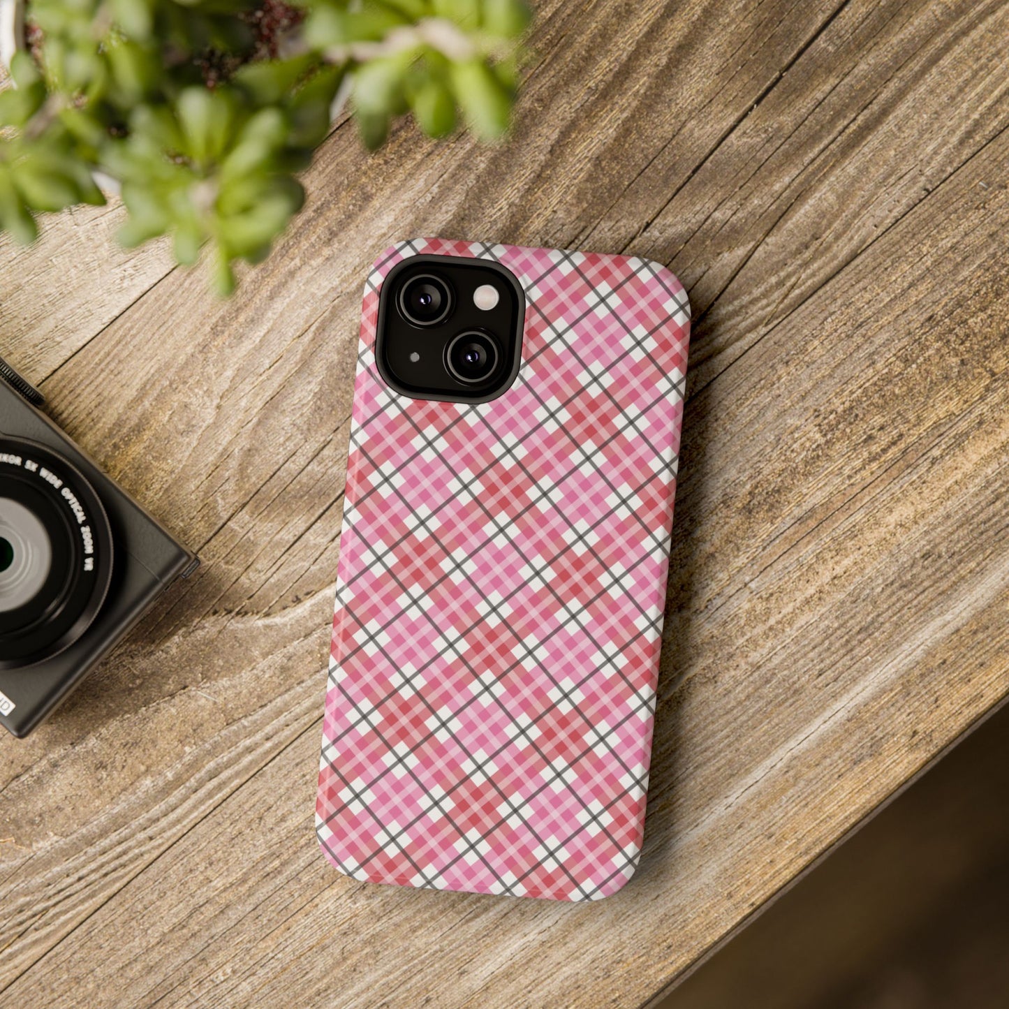 Impact-Resistant Phone Case - Valentine Plaid