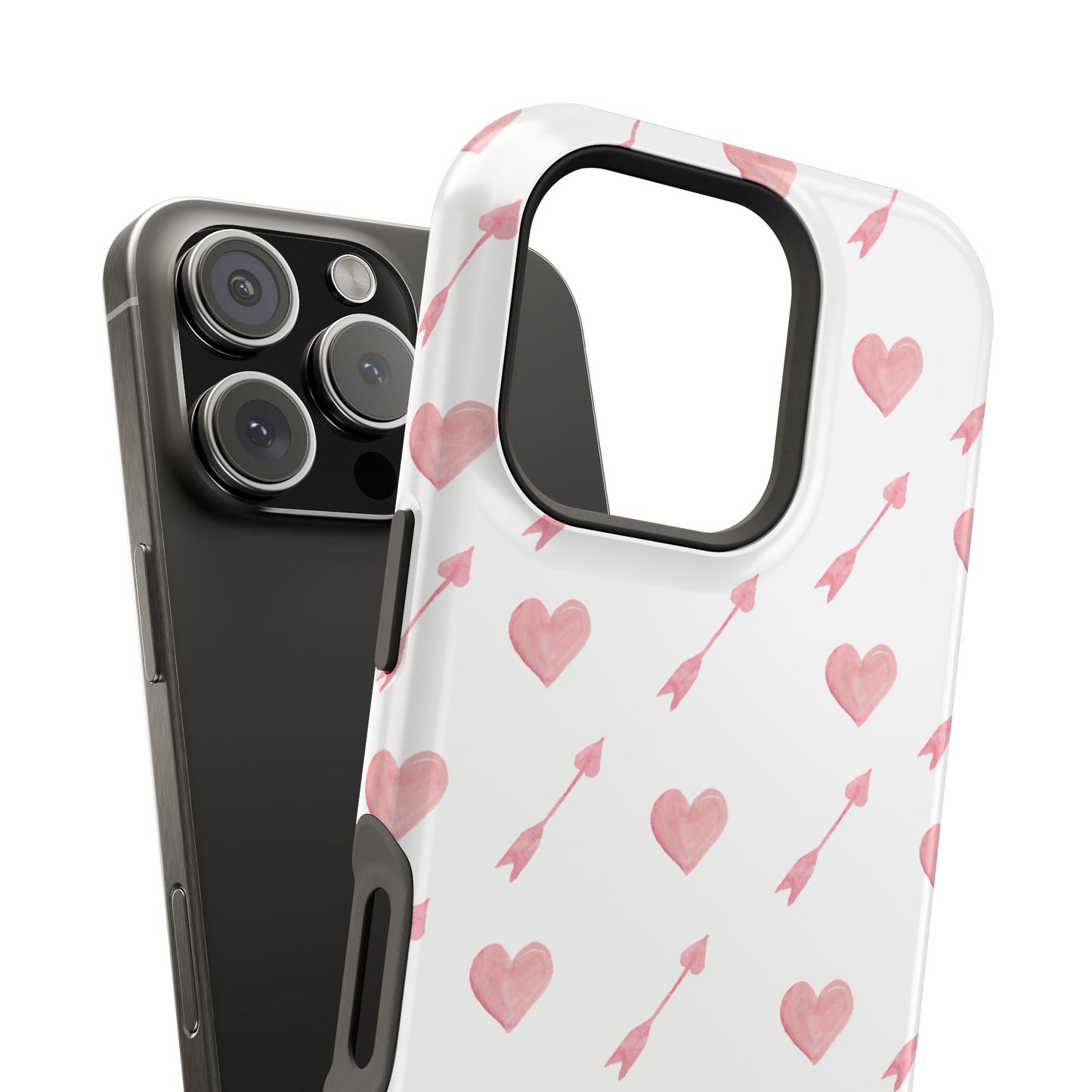 Impact-Resistant Cases - Valentine's Day Watercolor Arrow Hearts