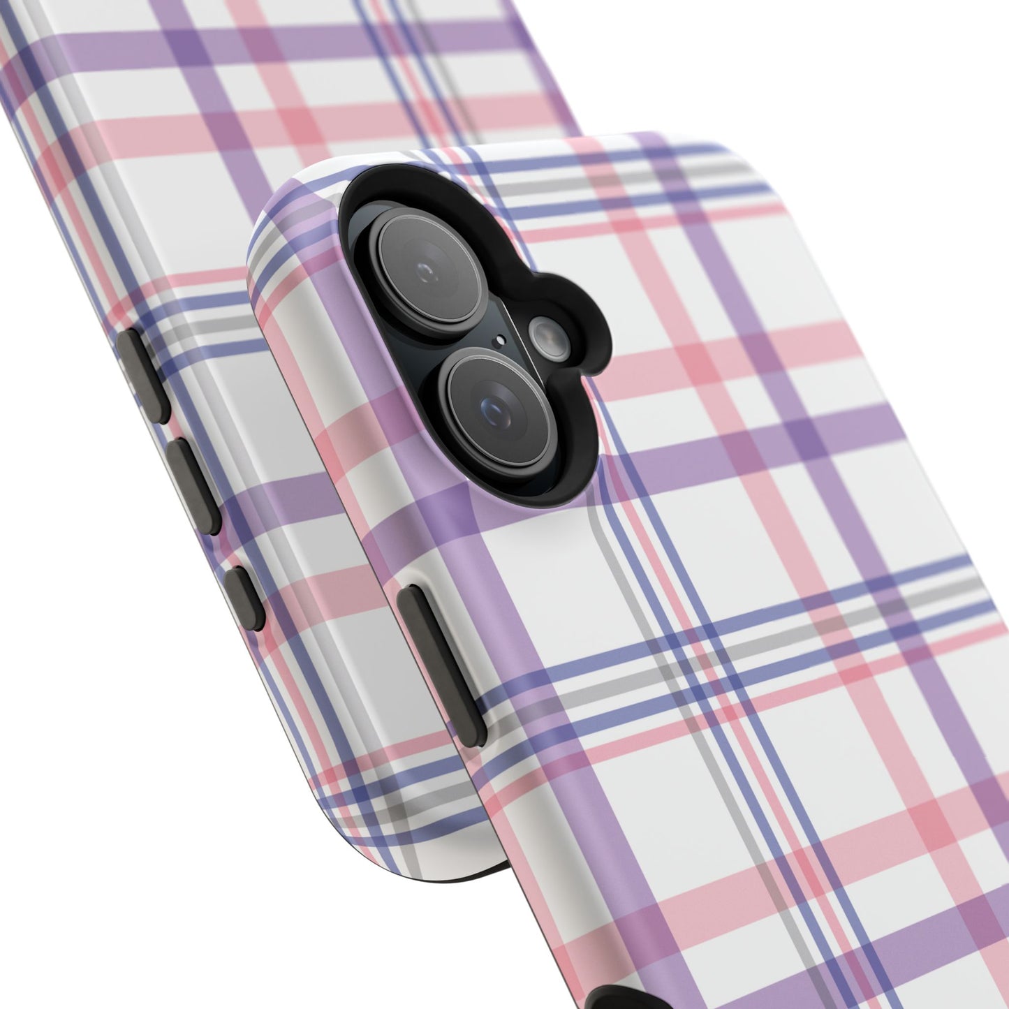 Impact-Resistant Cases - Spring Plaid Pink Purple