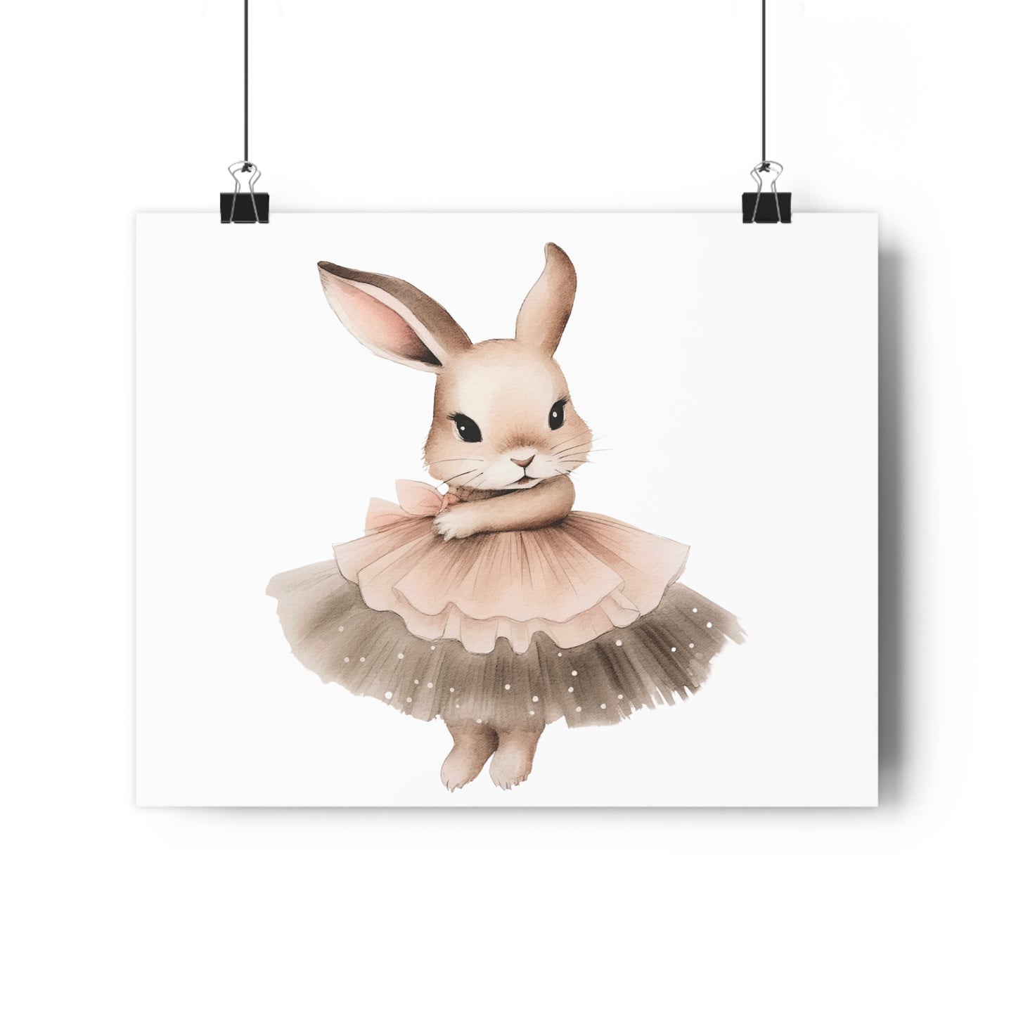 Giclée Art Print Watercolor Ballerina Bunnies 2