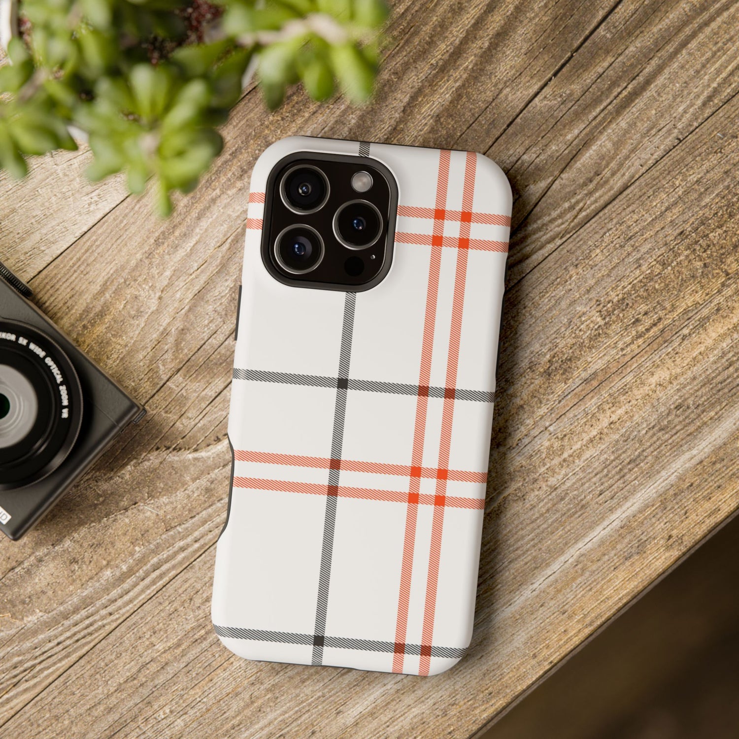 Fall Tartan Plaid  Impact-Resistant Phone Case
