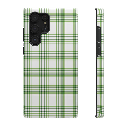 Impact-Resistant Phone Case -St. Patrick's Day Plaid