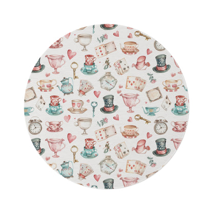 Round Rug Watercolor Alice in Wonderland