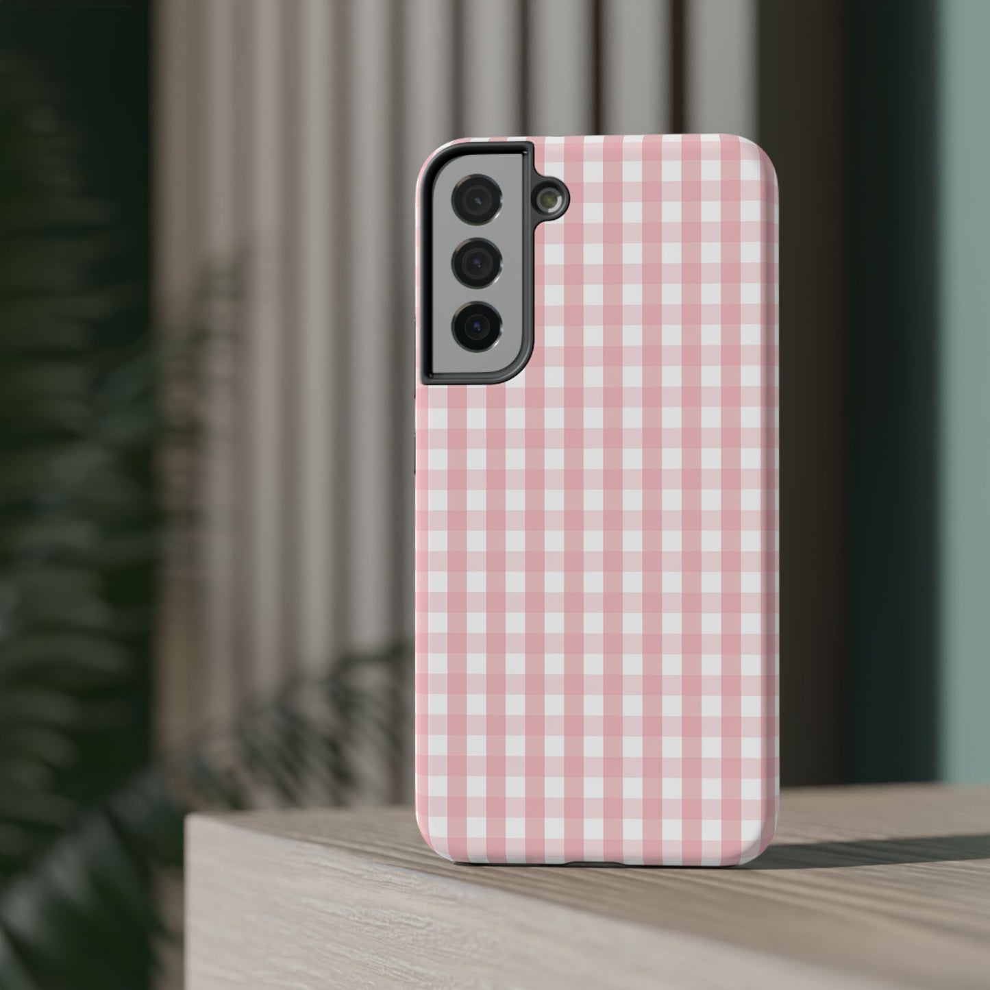 Impact-Resistant Cases -Pink Gingham