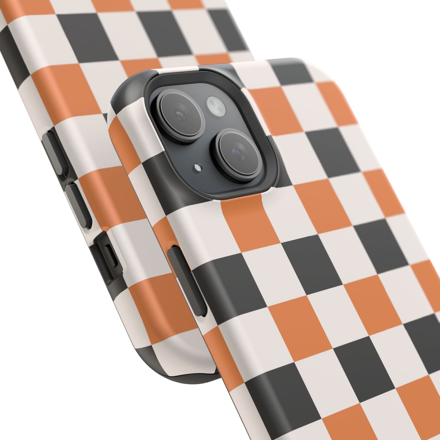 Trendy Halloween Checkerboard Phone Case | Impact-Resistant, iPhone, Samsung
