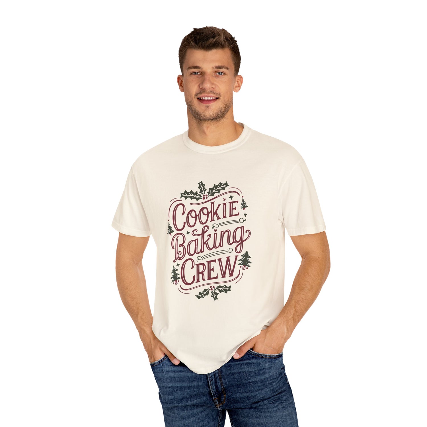 Cookie Baking Crew Unisex T-Shirt, Holiday Gift, Baking Apparel, Crew Member Shirt, Winter Celebration Tee, Family Get-Together Tee