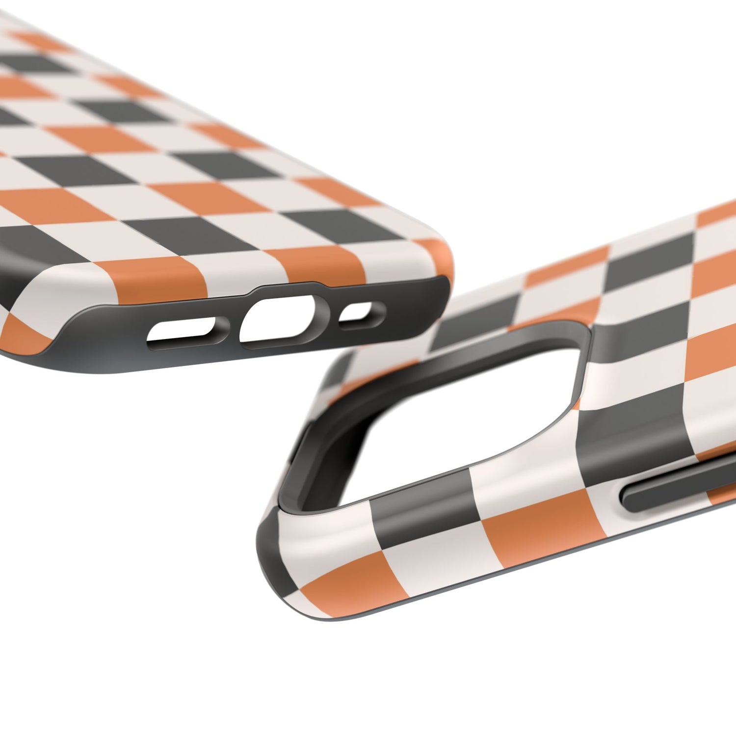 Trendy Halloween Checkerboard Phone Case | Impact-Resistant, iPhone, Samsung