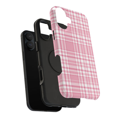 Impact-Resistant Phone Case - Easter Plaid Pink