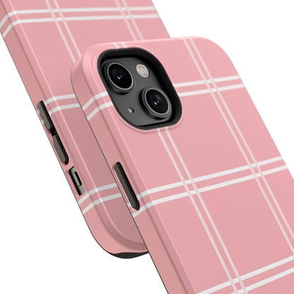 Impact-Resistant Phone Case -Girly Plaid