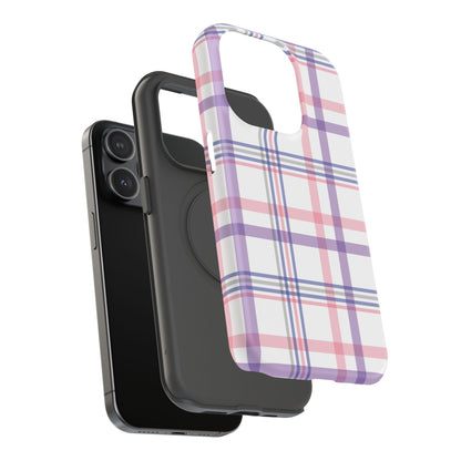 Impact-Resistant Cases - Spring Plaid Pink Purple