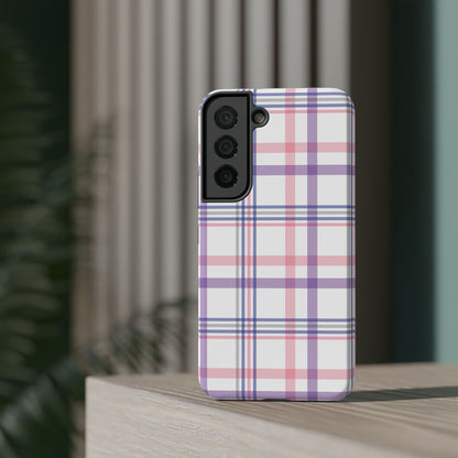 Impact-Resistant Cases - Spring Plaid Pink Purple