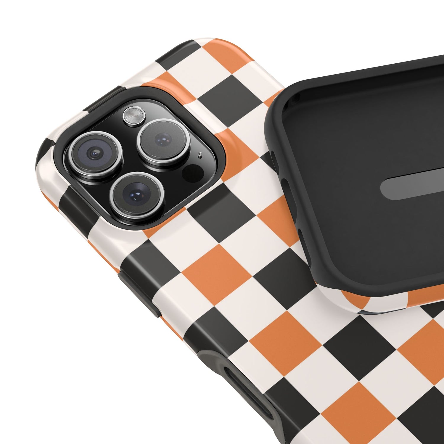 Trendy Halloween Checkerboard Phone Case | Impact-Resistant, iPhone, Samsung