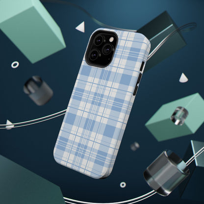 Impact-Resistant Phone Case - Easter Plaid Blue